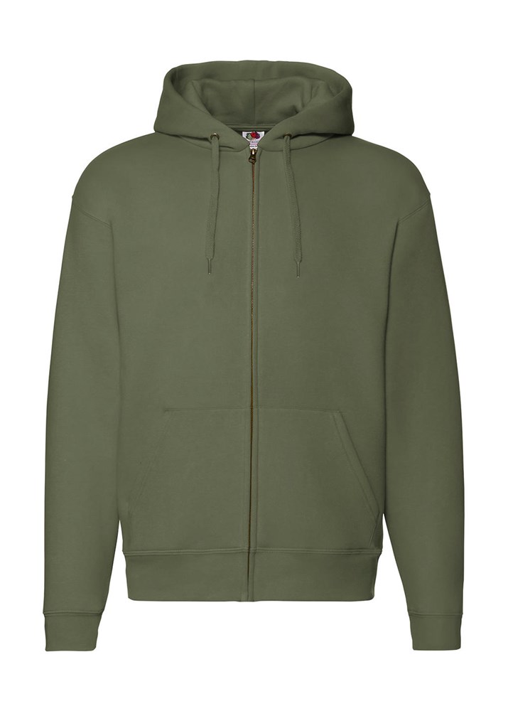 Premium Hooded Zip Sweat - Classic Olive