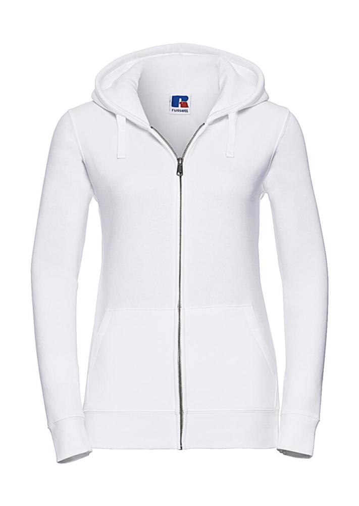 Ladies' Authentic Zipped Hood - White