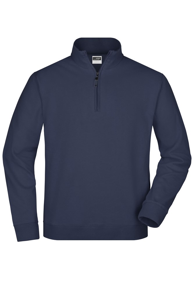Round-Neck Zip - Navy (ca. Pantone 296C)
