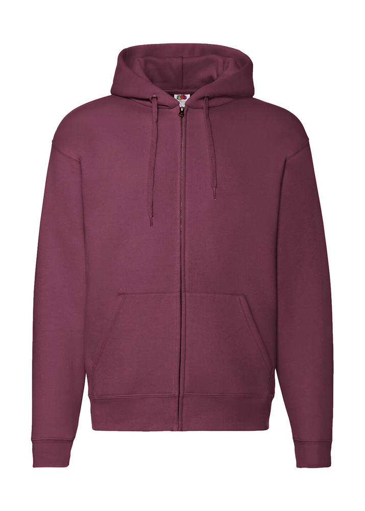 Premium Hooded Zip Sweat - Burgundy