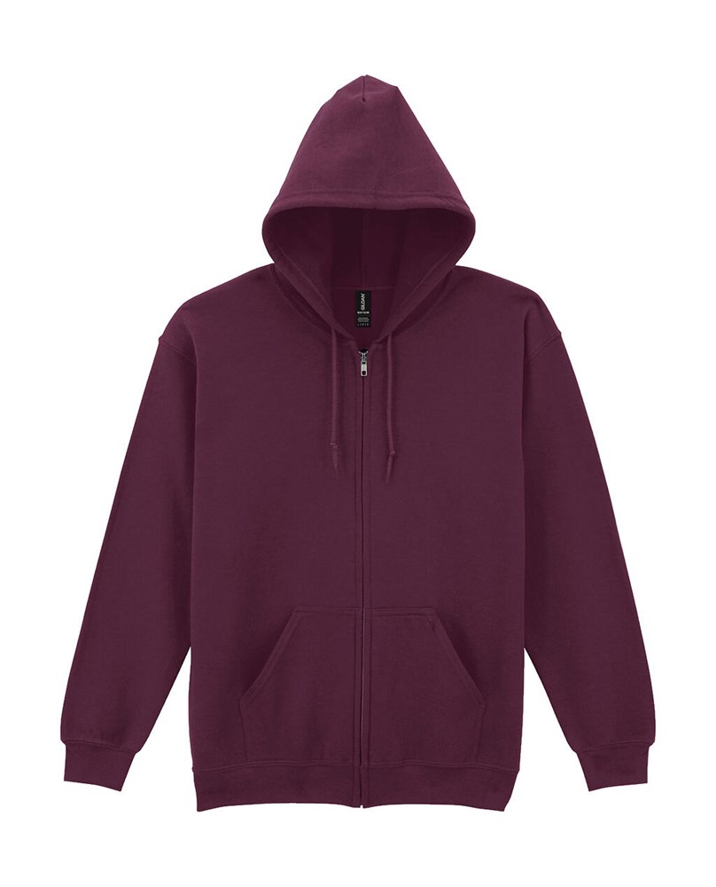 Heavy Blend Adult Full Zip Hooded Sweat - Maroon