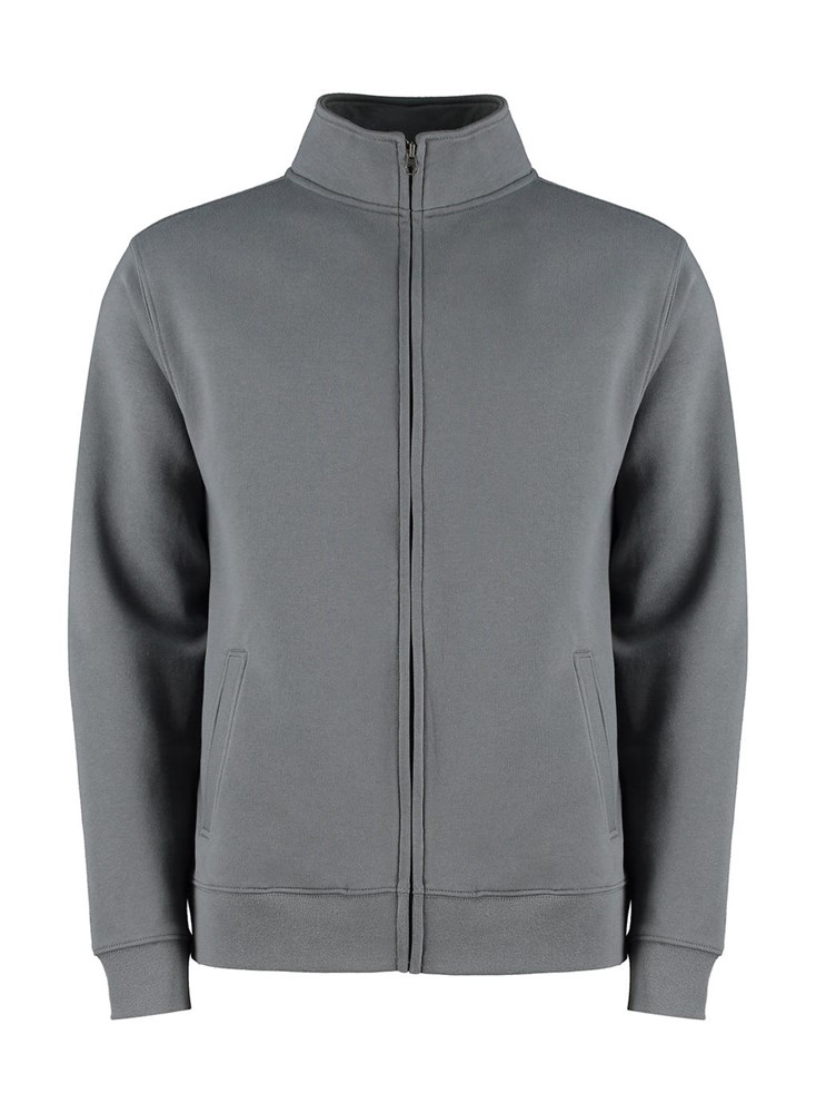 Regular Fit Zipped Sweatshirt - Dark Grey Marl