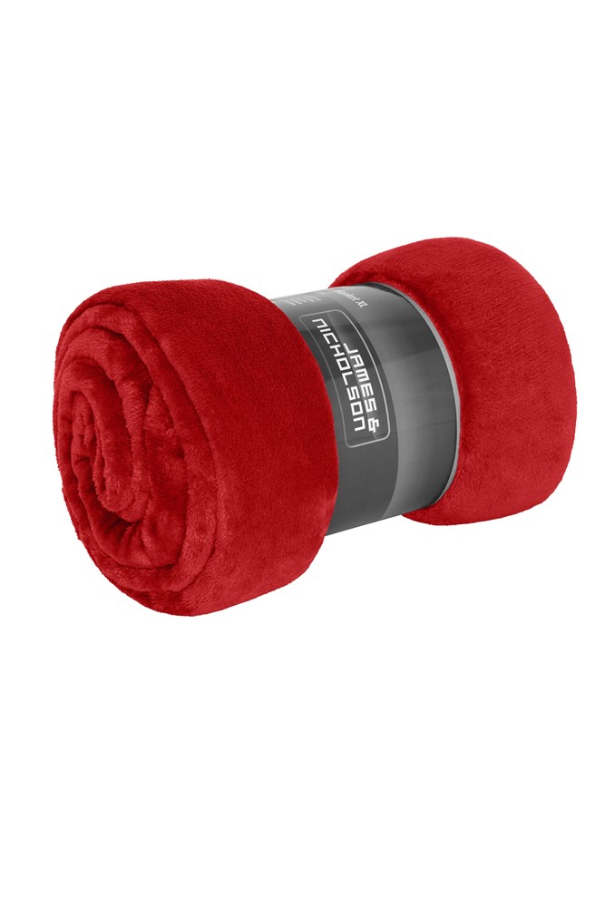 Microfibre Fleece Blanket XL - Red (ca. Pantone 200C)