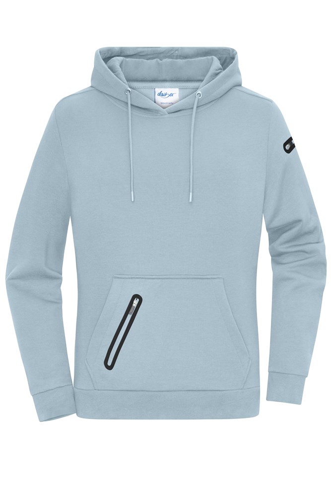 Ladies' Hoody Interlock OCS Blended & RCS - Milky-blue (ca. Pantone 5425 C)